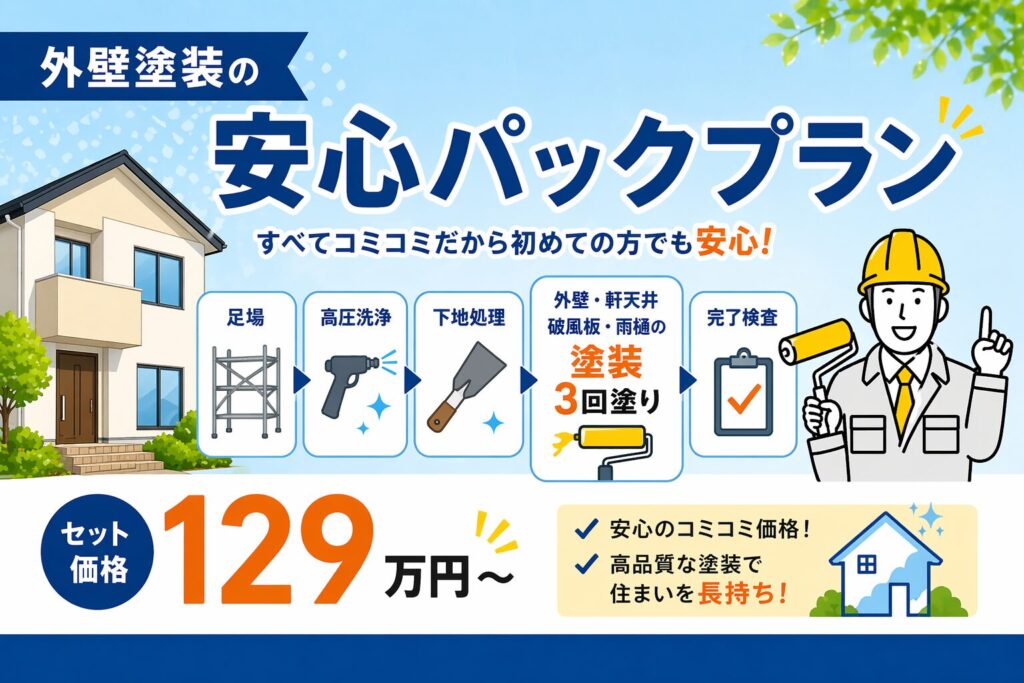 外壁塗装の安心パックプラン｜小林塗装店（熊谷市）